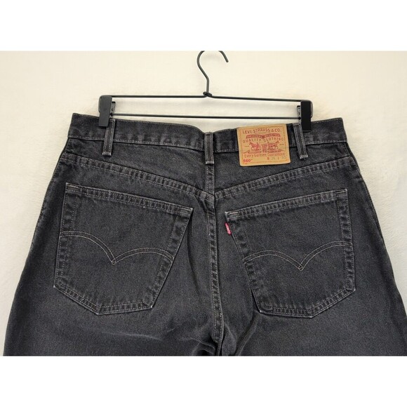 VTG Levis 560 Loose Fit Tapered Leg Black Jeans Mens 36X30 90s Baggy Y2K USA - Picture 14 of 15